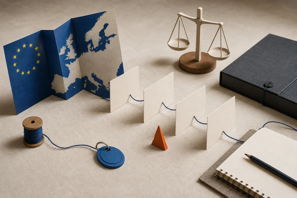 Diagram showing an EU external Data Protection Officer connecting independent advice, operational teams, and senior management; workflow view for this page